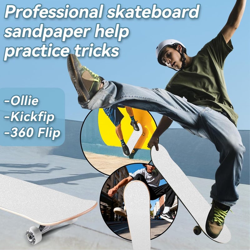 Aolabela Grip Tape, 10x50 Clear, No Air Bubbles, Griptape, Scooter & Skateboard Tape, 80 Grit - Image 4